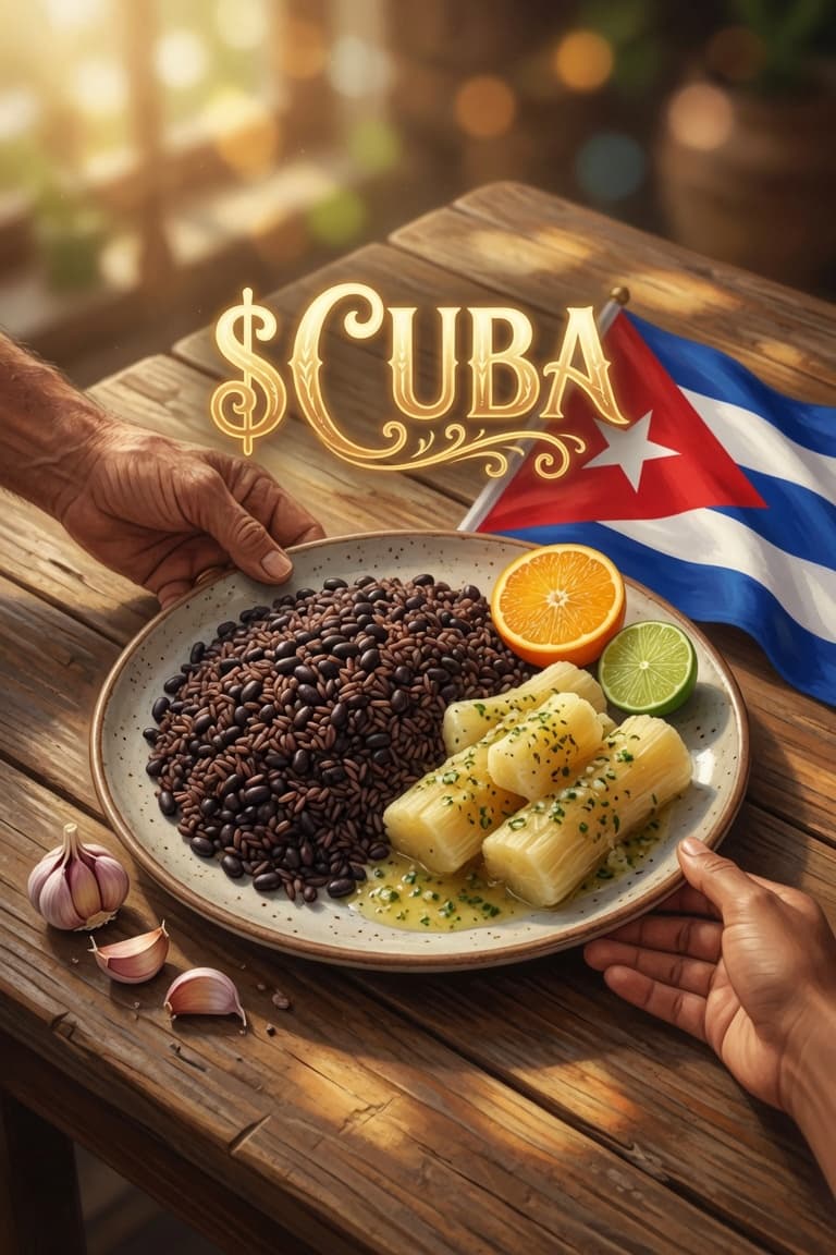 Congrí, yuca con mojo, the taste of home