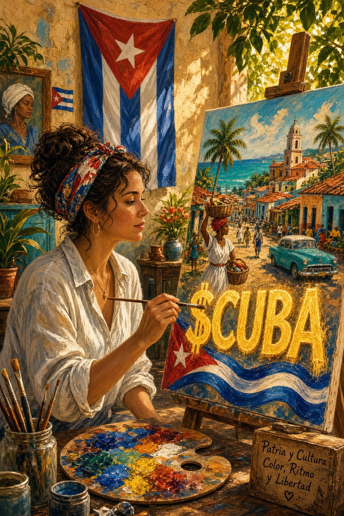 The island, painted with freedom