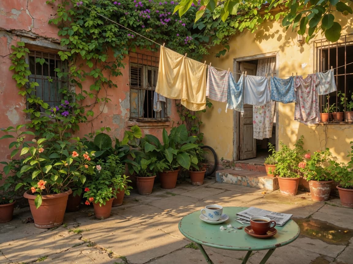 Cuban courtyard patio